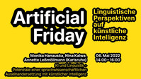 Flyer mit Aufschrift "Artificial Friday"