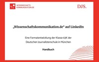 Präsentationsfolie Wissenschaftskommunikation.de auf Linkedin